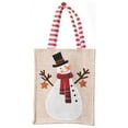 thumbnail image 2 of Christmas Canvas Gift Bag Tote Bags Christmas Decorative Articles Linen Embroidery Candy Bag Storage Bag Shopping Bag for Gifts Wrapping Storage, 2 of 8