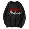 thumbnail image 4 of Men's Clothing Men's Christmas Graphic Print Pullover Hoodie | Festive No Hood Sweatshirt Mens Neck Sweater Zip up Jacket with Stripes Sweater Snag Mens Zip Sweatshirts Hoodies Just It Black M, 4 of 4
