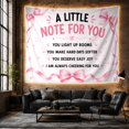 thumbnail image 6 of Affirmation Text With Pink Bows on White Background, Inspirational Minimalist for Teen Girls, Coquette Wall Art Decor Phrase, Back to School Gift, Tapestry Wall Hanging for Bedroom and Dorm, 6 of 7