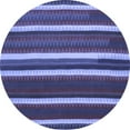 thumbnail image 1 of Ahgly Company Machine Washable Indoor Round Abstract Blue Contemporary Area Rugs, 7' Round, 1 of 4