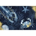 thumbnail image 3 of Reed, Tara 14x11 Black Modern Framed Museum Art Print Titled - Deep Blue Sea III on Blue Gold, 3 of 5