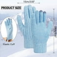 thumbnail image 6 of FZ FANTASTIC ZONE Women's Winter Warm Touchscreen Cable Knit Gloves Elastic Cuff Fleece Lined Thermal Gloves for Texting Driving, 6 of 6