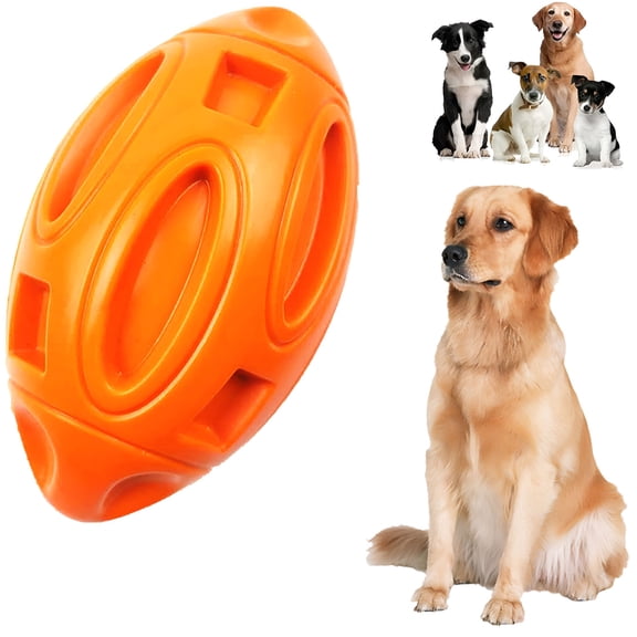 BESTSKY Squeaky Dog Ball Toy for Aggressive Chewers, Tough Rubber Interactive Chew Toy for Medium & Large Dogs