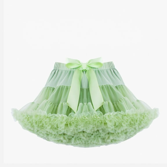 Ulitacool Dress For Girls0-2 Years Baby Soft Fluffy Tutu Skirt Mesh Tutu Bowknot Princess Skirt Pretty Girl Clothing Green