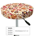 thumbnail image 2 of Kdxio Skull Retro record lips Print Stool Covers Round,Stretch Round Bar Stool Covers Washable Bar Stool Cushion Slipcover for 12-15 Inch Chair, 2 of 5