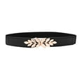 thumbnail image 1 of Ceinture en Cuir pour Femmes, Ceinture Étroite Créative, Ceinture Design pour Robe, Ceinture Extensible à la Mode, Vêtements pour Femmes Adultes, Noir, Taille Unique, 1 of 3