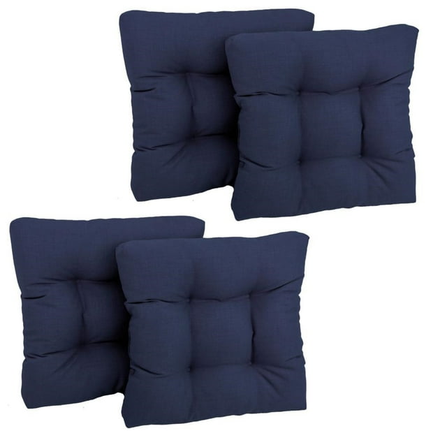 Coussin de Chaise de Salle à Manger en Polyester Filé Carré de 19 Pouces (Ensemble de Quatre)