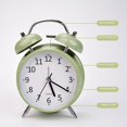 thumbnail image 1 of Reloj despertador retro con campana súper ruidosa, reloj despertador electrónico silencioso para niños, reloj de cuarzo luminoso sencillo para sala de estar, dormitorio y estudiantes, 1 of 5