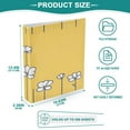 thumbnail image 5 of Spring Blooms on Yellow 12.4x10.6in PVC Round Ring Binder, D-Ring 3-Hole, Metal Clip, 200 Sheets, 5 of 10