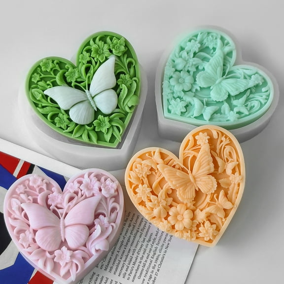 Love Butterfly Candle Silicone Mold diy Crystal Drip Valentine's Day Love Aromatherapy Decoration Ornament Molds