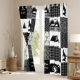 thumbnail image 3 of Homewish Happy Camping Black Out Curtains,Rustic Outdoor Adventure Curtains Pack of 2 (42x63 Each),Gray White Bedroom Curtains For Teens,Ultra Soft Home Decor, 3 of 6
