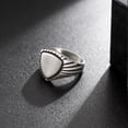 thumbnail image 3 of VNOX Men's Stainless Steel Brushed Triangle Signet Ring Silver Tone Minimalist Statement Ring Everyday Wear Birthday Gift, 3 of 7