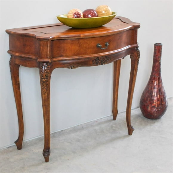 Pemberly Row 1 Drawer Console Table in Walnut Stain