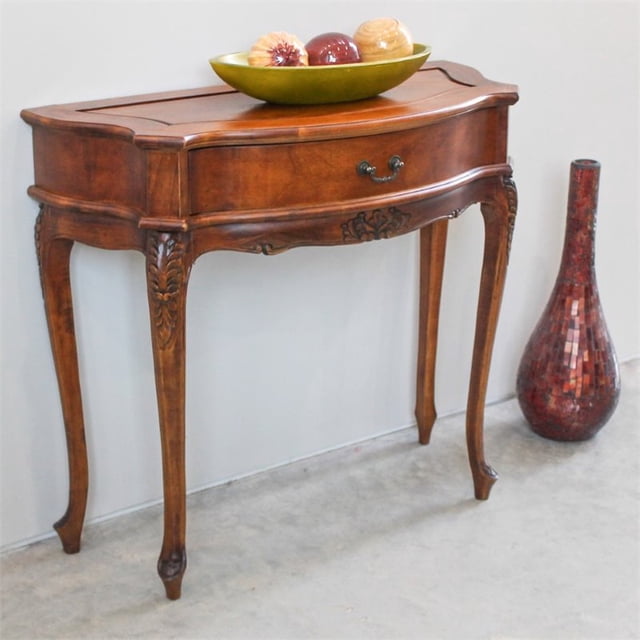Pemberly Row 1 Drawer Console Table in Walnut Stain