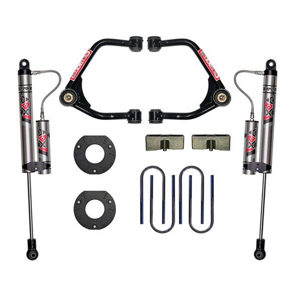 Skyjacker Suspensions Kit de Levage Suspension C19350MKX ADX 2.0 Réservoir en Aluminium; Levage avant 3-1/2 Pouces; Levage Arrière 3-1/2 Pouces; avec Réservoir de Télécommande ADX Amortisseurs