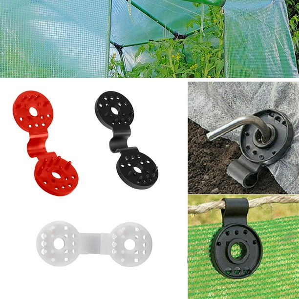 Clips de Plástico Negros Redondos para Malla de Sombra, Clips de Malla de Plástico para Tela de Sombra, Accesorios para Tela de Sombra
