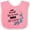 Pink and White, variant on Inktastic Though She Be but Little Fierce Quote Girls Baby Bib
