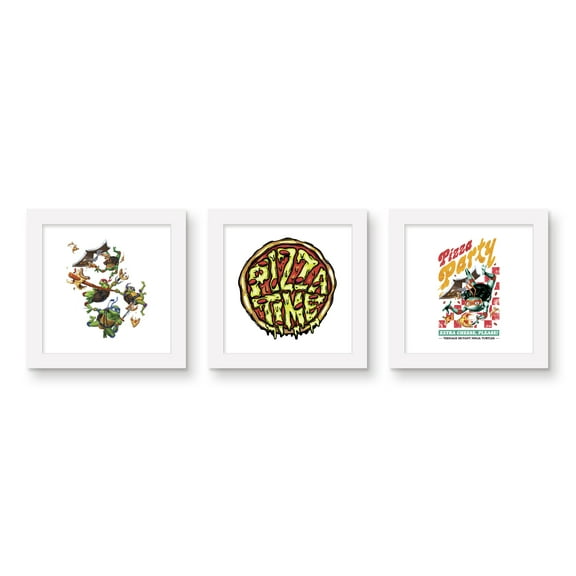 Gallery Pops Nickelodeon Teenage Mutant Ninja Turtles: Mutant Mayhem - Pizza Time Wall Art Bundle (3-Pack)