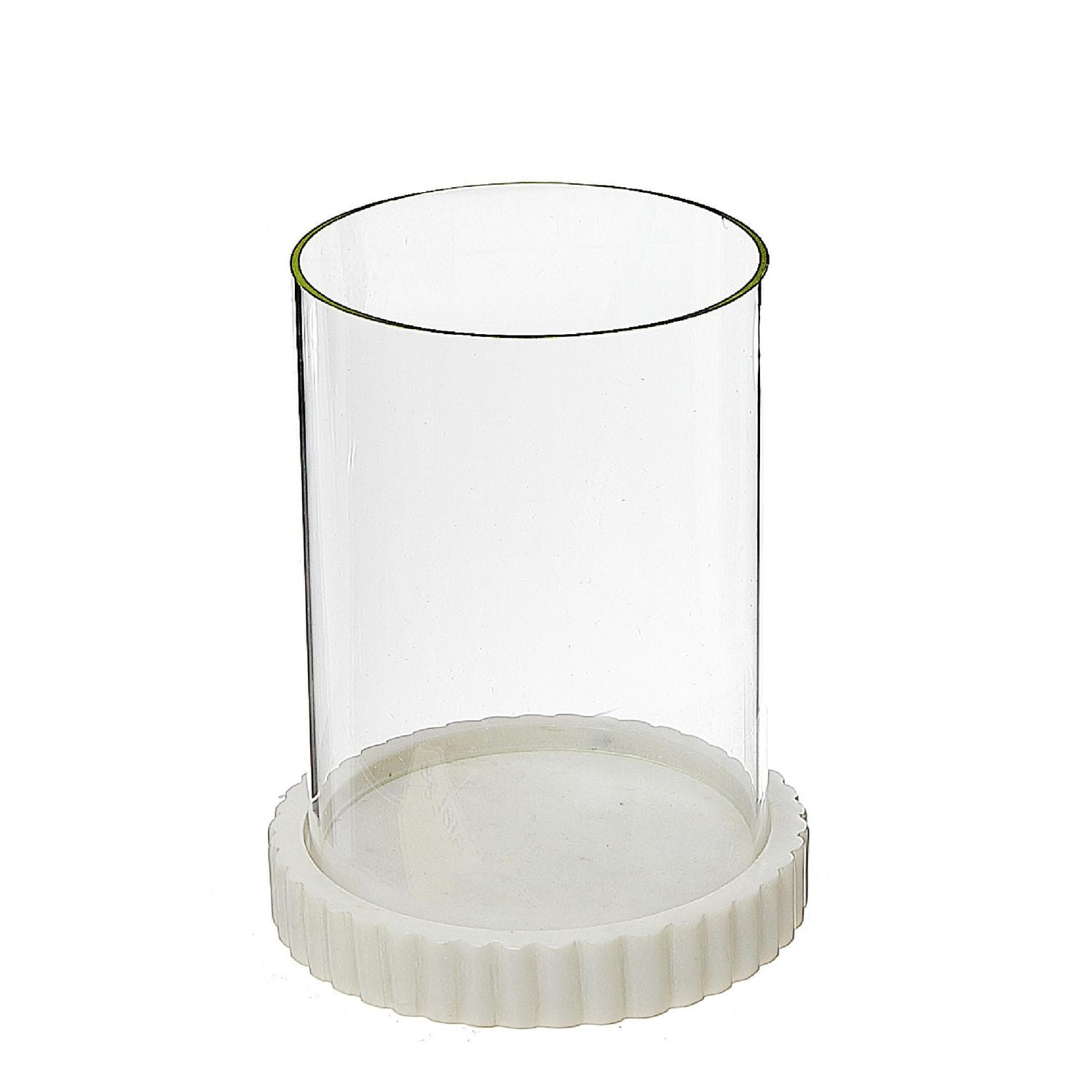 Glass Candle Holder With White Marble Base