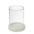 thumbnail image 1 of Bougeoir En Verre Avec Base En Marbre Blanc, 1 of 4