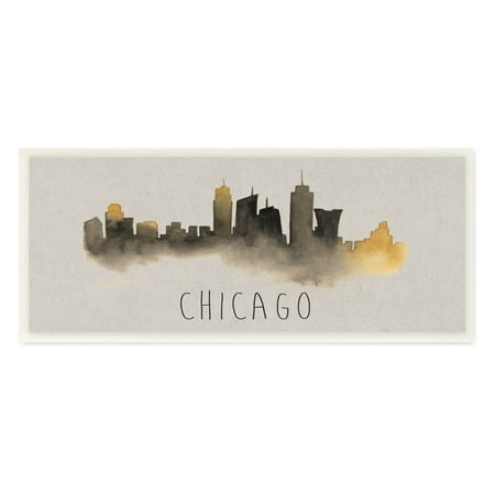 Chicago Outdoor Wall - The Stupell Home Decor Collection Chicago Skyline Silhouette Wall Plaque Art
