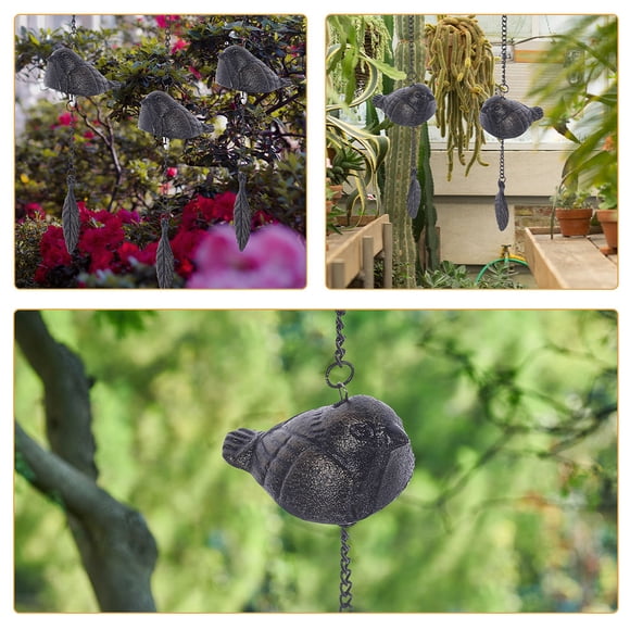 HEALEEP 2Ud Jardín Windchimes De Hierro Negro Con Vintage Para Exterior Y Patio