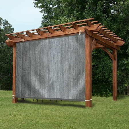 Ez2hang Garden Shade Fabric Adjule Vertical Side Wall Panel For Patio Pergola Window 6x6ft Grey