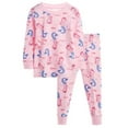 thumbnail image 2 of WIBACKER 1-7 Years Toddler and Little Girls' Long Sleeve Top and Pants Regular Fit 100% Cotton 2 Piece Pajama Set - Mermaid, 2 of 8