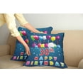 thumbnail image 2 of Ambesonne Colorful Throw Pillow Cover 2 Pack, Balloons Curly Ribbon, 16", Multicolor, 2 of 7