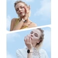 thumbnail image 6 of Wearlizer 2 Packs Floral Engraved Band Compatible with Samsung Galaxy Watch 7/FE/6/5/5 Pro/Watch 4 40mm 44mm/Watch 3 41mm/Active 2 Band Women, Cute Two-Tone Flower Soft Silicone Sport for 20mm Watch, 6 of 7