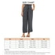 thumbnail image 3 of Pantalones de lino para mujer, con cordón, cintura alta, informales, holgados, pantalones de pierna ancha para verano, gris oscuro M, 3 of 3
