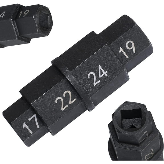 Ariseltys Hex Axle Tool for Motorcycle Front Axle Wheel, 3/8 Inch 17mm 19mm 22mm 24mm Allen Spindle Socket Driver