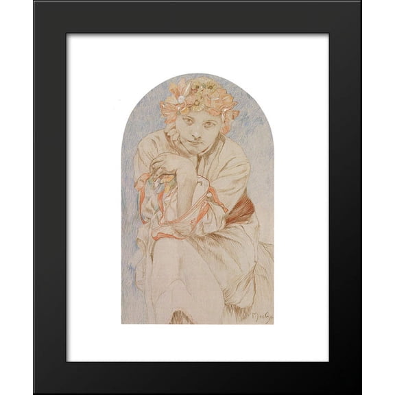 Envisage 20x24 Framed Art Print by Mucha, Alphonse