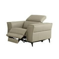 thumbnail image 3 of Divani Casa Nella Modern Leather Armchair w/ Electric Recliner in Light Gray, 3 of 3