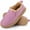 Puce Pink, variant on MERRIMAC Women's and Men's Faux Felt Slippers Closed-back Warm Comfy Non-slip Memory Foam Indoor House Shoes with Elastic Gores Ink Black, 9-10 US