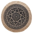 thumbnail image 4 of Posavasos tejidos, tapetes para comidas, tapetes aislantes de algodón y lino para la mesa del comedor, accesorios de tiro, tapetes decorativos de cáñamo para el hogar, 4 of 6