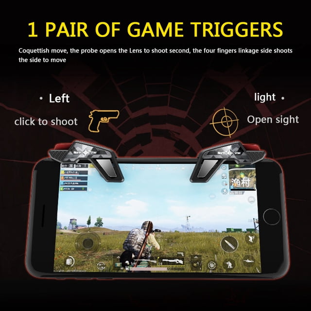 1 par de botones de fuego para juegos de teléfonos móviles L1 R1 Aim Shooter Trigger Controller