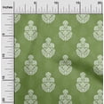thumbnail image 2 of oneOone Velvet Green Fabric Asian Dabu Print Craft Projects Decor Fabric Printed By The Yard 58 Inch Wide, 2 of 4