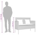 thumbnail image 4 of vidaXL Garden Bench with Cushions Brown Poly Rattan, 4 of 5