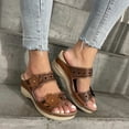 thumbnail image 5 of Juebong Sandals clearance Gladiator Sandals Women Dressy Summer 2024 Peep Toe Platform Sandals Shoes Beach Wedges Ladies Flip Flops Orthopedic Leather Sandals, 5 of 5