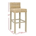 thumbnail image 6 of Safavieh Cypress 29.5" Mango Wood Bar Stool in Beige, 6 of 7