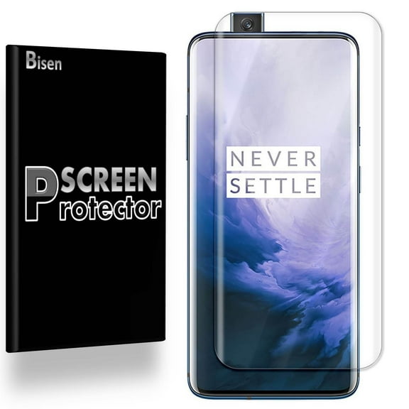Fit For OnePlus 7 Pro [3-Pack BISEN] Screen Protector, Full Coverage, Edge-To-Edge Protection, HD Clear, Anti-Scratch, Anti-Shock