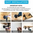 thumbnail image 5 of Estantes de madera de estilo industrial de alta resistencia, soportes de tubería de hierro negro rústico, montados en la pared para acentos decorativos, 2 piezas, de origen sostenible, 5 of 5