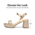 thumbnail image 3 of DREAM PAIRS Girls' Strappy Flat Sandals, Elegant T-Strap Summer Dress Shoes with Metallic Ball Accent, Comfortable Non-Slip Beach Sandals for Little/Big Kid, 3 of 6