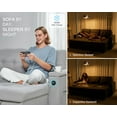 thumbnail image 3 of AMERLIFE 84 Inch Sleeper Sofa with 2 USB & Cup Holders, L Shape Sofa with Storage Chaise- Light Grey, 3 of 5
