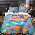 thumbnail image 3 of 3D Ice Cream Printed Comforter Cover Set Children Adult Unique Design Bedding Set Bedroom Decor,Queen (90"x90"), 3 of 5