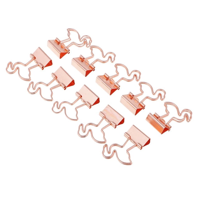 10 Piezas Clips Metálicos Sujetapapeles Pinzas de Papel Abrazaderas de Carpeta y Clips Organizador Resorte Fuerte para Oficina Escuela Hogar