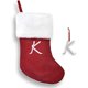 thumbnail image 1 of wonima02 2025 Christmas Stocking & Ornament Set with Fine European Crystals, 18” Monogram Stocking and Silver Plated Monogram Ornament, Xmas Gift Set for Holiday- Letter K, 1 of 1