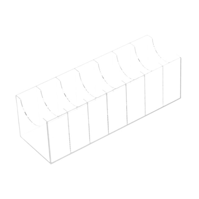 tamizeot Organisateur de Ceintures en Acrylique Boîte en Acrylique pour Rangement de Bijoux de Garde-Robe avec Organisateur de Ceintures à Compartiments Multiples Attaches Transparent 7 Compartiments