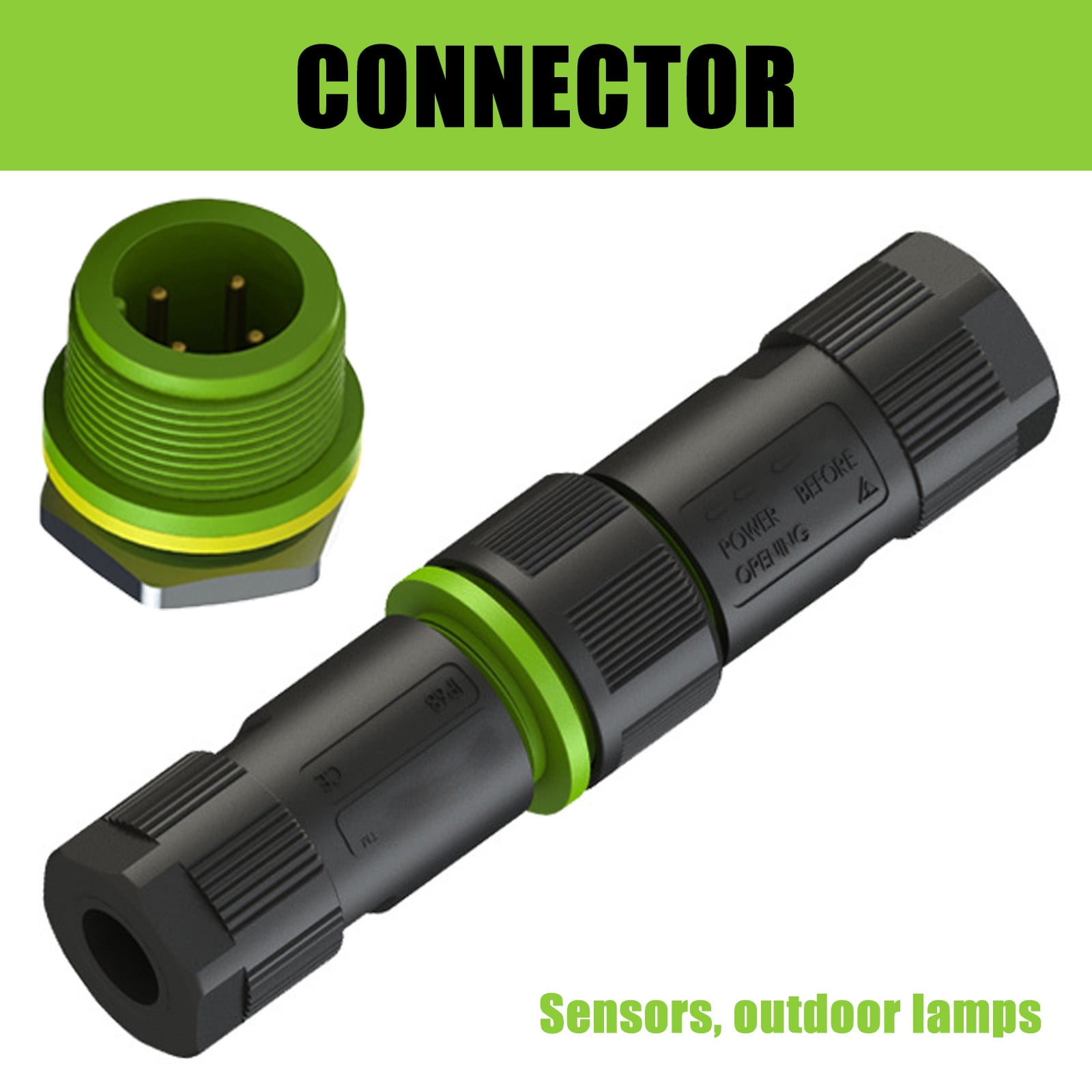 10pcs 4 Pin Male Terminals Block Secure Connection for Outdoor Industrial Durability